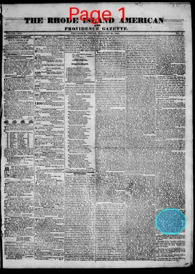 Page thumbnail for Rhode Island American And Providence Gazette