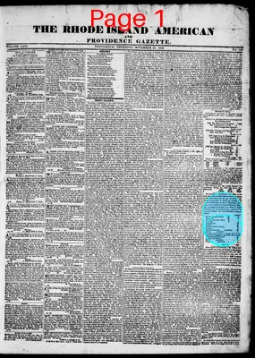 Page thumbnail for Rhode Island American And Providence Gazette