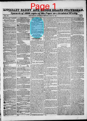 Page thumbnail for Literary Cadet And Rhode Island Statesman