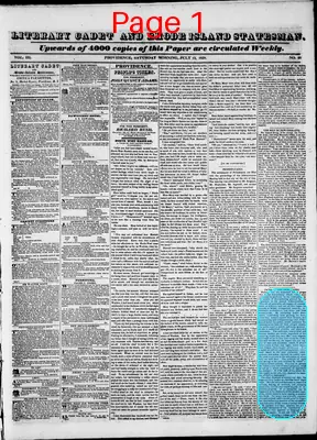 Page thumbnail for Literary Cadet And Rhode Island Statesman