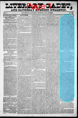 Page thumbnail for Literary Cadet, And Saturday Evening Bulletin