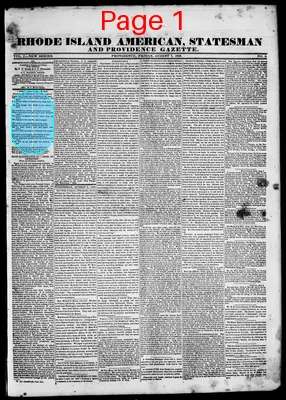 Page thumbnail for Rhode Island American, Statesman And Providence Gazette