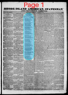Page thumbnail for Rhode Island American, Statesman And Providence Gazette