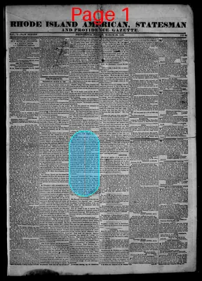 Page thumbnail for Rhode Island American, Statesman And Providence Gazette