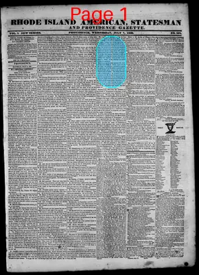Page thumbnail for Rhode Island American, Statesman And Providence Gazette