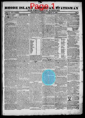 Page thumbnail for Rhode Island American, Statesman And Providence Gazette