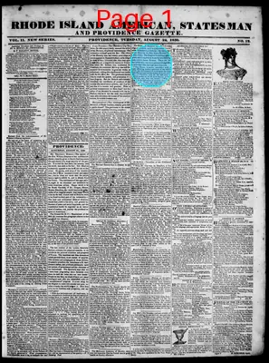 Page thumbnail for Rhode Island American, Statesman And Providence Gazette