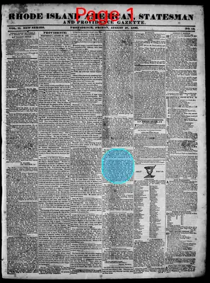 Page thumbnail for Rhode Island American, Statesman And Providence Gazette