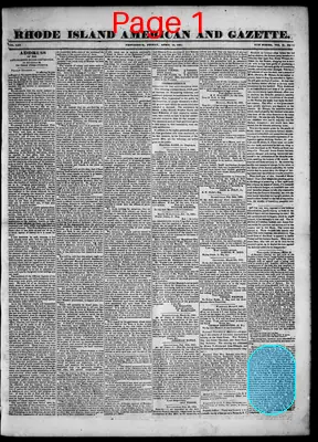 Page thumbnail for Rhode Island American And Gazette