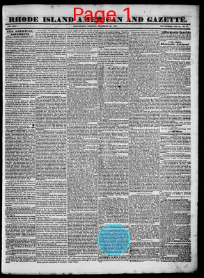 Page thumbnail for Rhode Island American And Gazette
