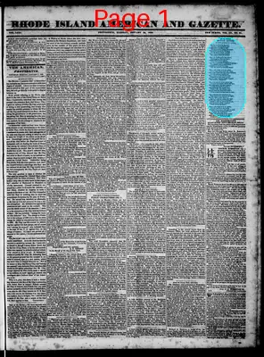 Page thumbnail for Rhode Island American And Gazette