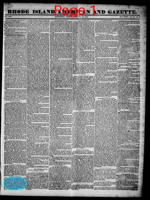 Page thumbnail for Rhode Island American And Gazette