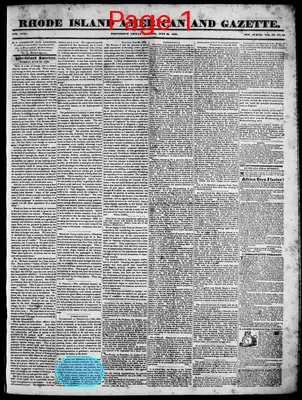 Page thumbnail for Rhode Island American And Gazette