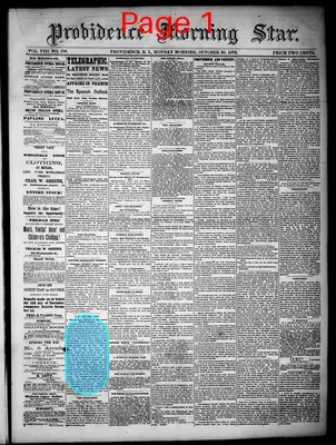 Page thumbnail for Providence Morning Star