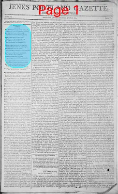 Page thumbnail for Jenks' Portland Gazette. And Maine Advertiser