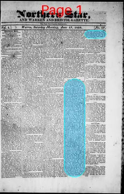 Page thumbnail for Northern Star, And Warren And Bristol Gazette