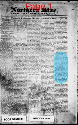 Page thumbnail for Northern Star, And Warren And Bristol Gazette