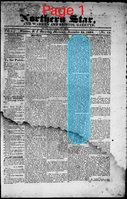 Page thumbnail for Northern Star, And Warren And Bristol Gazette