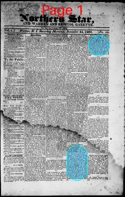 Page thumbnail for Northern Star, And Warren And Bristol Gazette