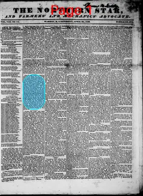 Page thumbnail for The Northern Star, And Farmers' And Mechanics' Advocate