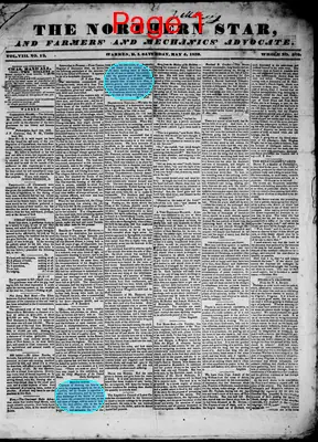 Page thumbnail for The Northern Star, And Farmers' And Mechanics' Advocate