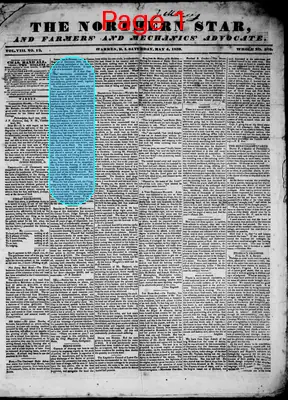 Page thumbnail for The Northern Star, And Farmers' And Mechanics' Advocate