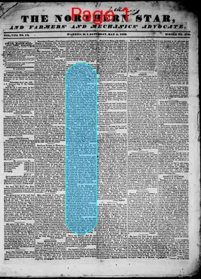 Page thumbnail for The Northern Star, And Farmers' And Mechanics' Advocate