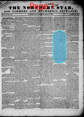 Page thumbnail for The Northern Star, And Farmers' And Mechanics' Advocate