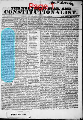 Page thumbnail for The Northern Star, And Constitutionalist