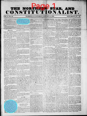 Page thumbnail for The Northern Star, And Constitutionalist