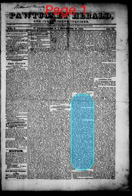 Page thumbnail for Pawtucket Herald, And Independent Inquirer