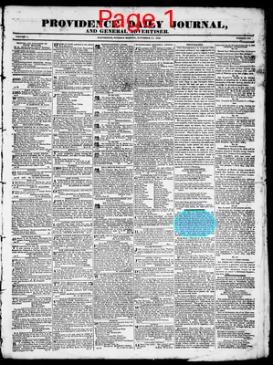 Page thumbnail for Providence Daily Journal, And General Advertiser