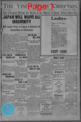 Page thumbnail for The Vinita Daily Chieftain