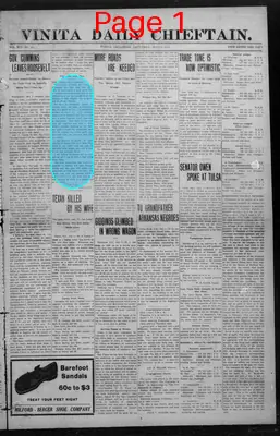 Page thumbnail for The Vinita Daily Chieftain