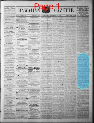 Page thumbnail for The Hawaiian Gazette