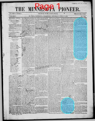 Page thumbnail for The Minnesota Pioneer