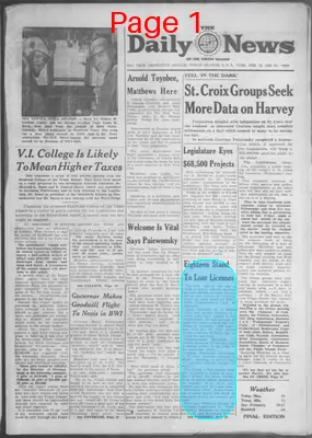 Page thumbnail for The Daily News Of The Virgin Islands