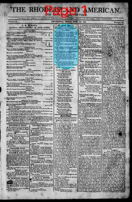 Page thumbnail for The Rhode Island American, And General Advertiser