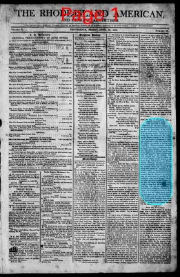 Page thumbnail for The Rhode Island American, And General Advertiser
