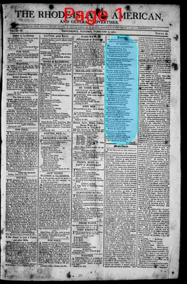 Page thumbnail for The Rhode Island American, And General Advertiser