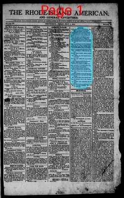 Page thumbnail for The Rhode Island American, And General Advertiser