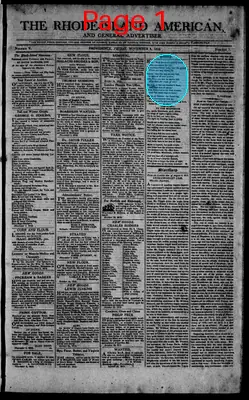 Page thumbnail for The Rhode Island American, And General Advertiser