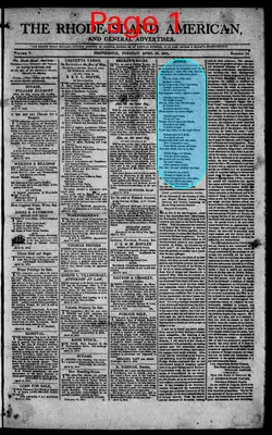 Page thumbnail for The Rhode Island American, And General Advertiser