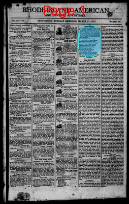Page thumbnail for The Rhode Island American, And General Advertiser