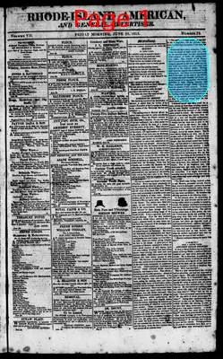 Page thumbnail for The Rhode Island American, And General Advertiser