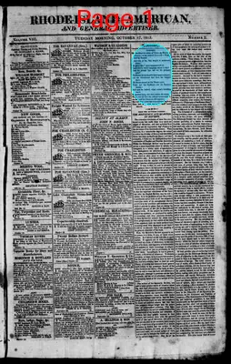 Page thumbnail for The Rhode Island American, And General Advertiser