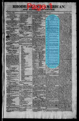 Page thumbnail for The Rhode Island American, And General Advertiser
