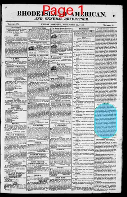 Page thumbnail for The Rhode Island American, And General Advertiser