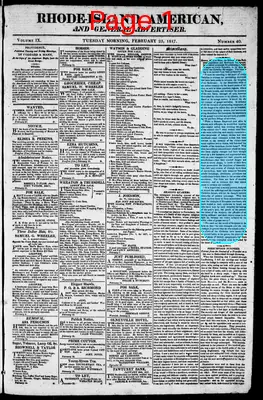 Page thumbnail for The Rhode Island American, And General Advertiser