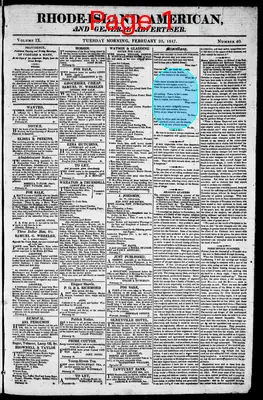 Page thumbnail for The Rhode Island American, And General Advertiser